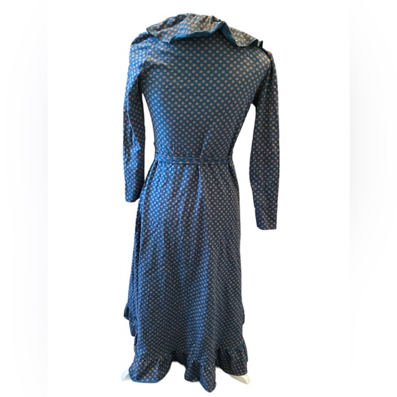 Authentic Matilda Jane Women’s Teal Polka Dot Reunion Wrap Dress Ruffle Size XS - Picture 3 of 10